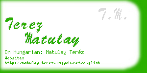 terez matulay business card